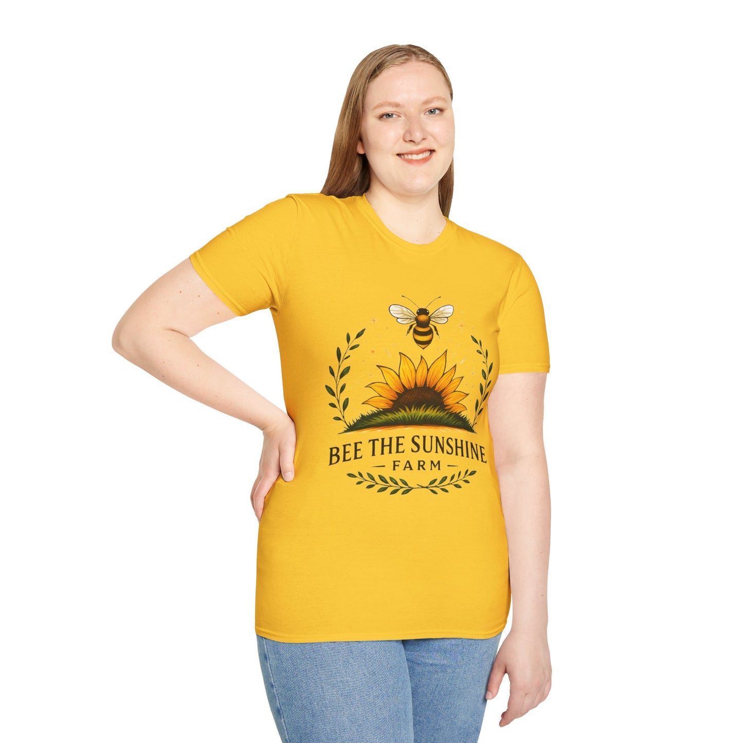 Sunshine Bee Graphic T-Shirt, Farm Life Shirt, Nature Lover Tee, Summer Outfit, Gift for Bee Lovers, Eco-Friendly Apparel