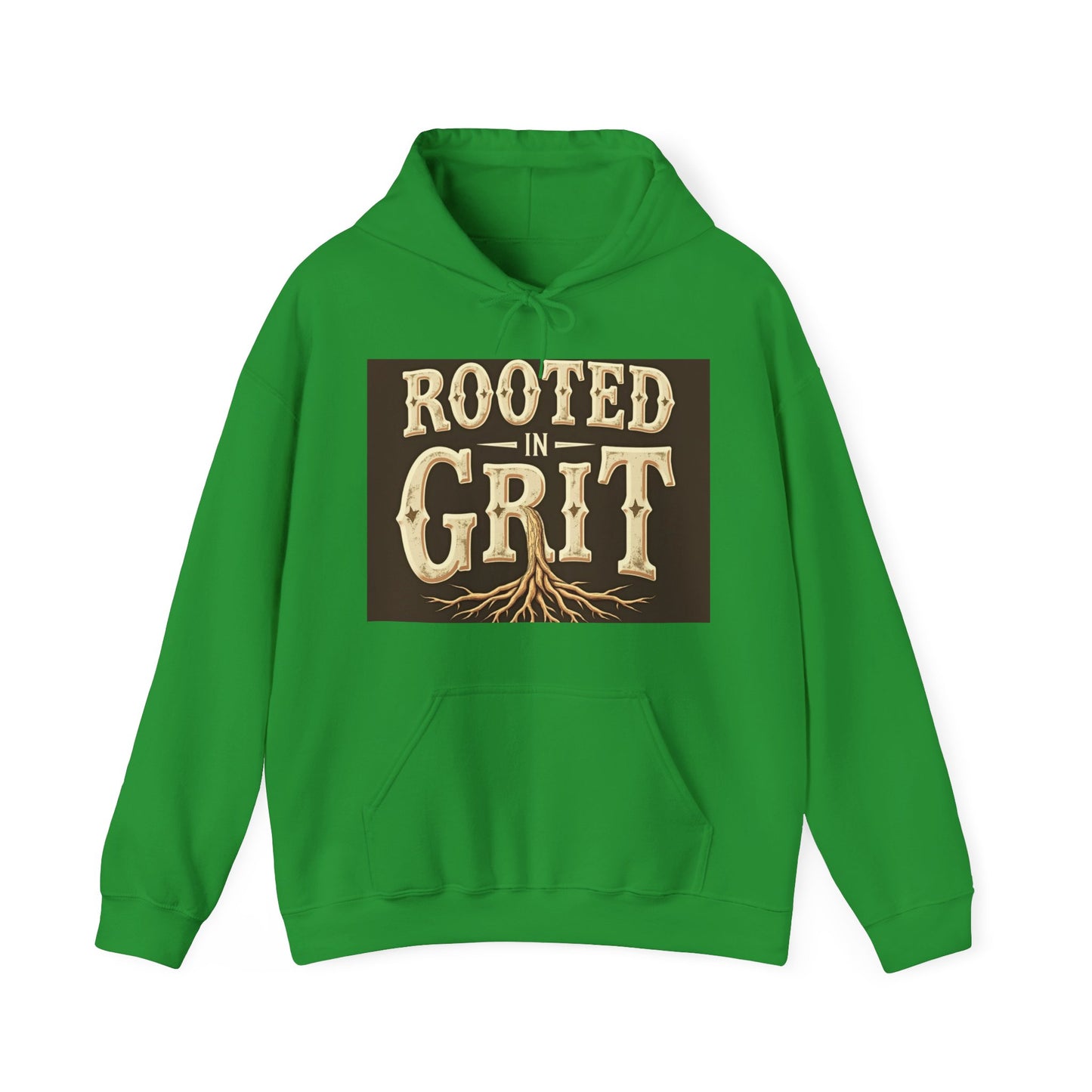 Rooted in Grit Hooded Sweatshirt - Unisex, Cozy Pullover for Outdoor Lovers, Perfect for Gifts, Motivational Wear, Fall Fashion