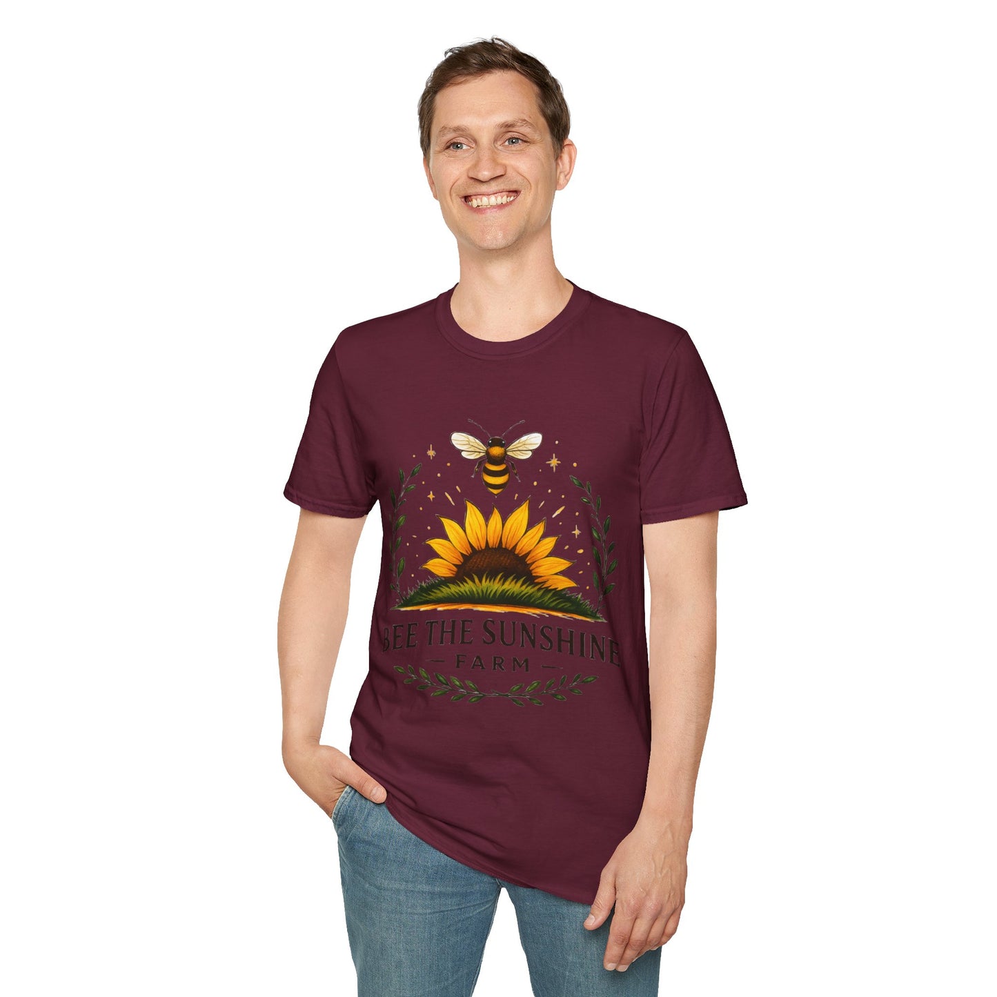 Sunshine Bee Graphic T-Shirt, Farm Life Shirt, Nature Lover Tee, Summer Outfit, Gift for Bee Lovers, Eco-Friendly Apparel