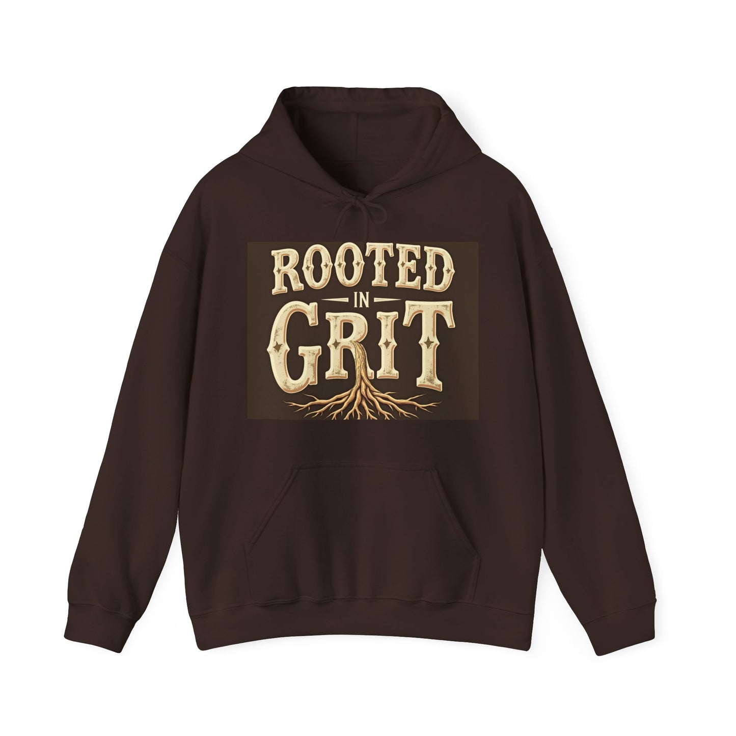 Rooted in Grit Hooded Sweatshirt - Unisex, Cozy Pullover for Outdoor Lovers, Perfect for Gifts, Motivational Wear, Fall Fashion