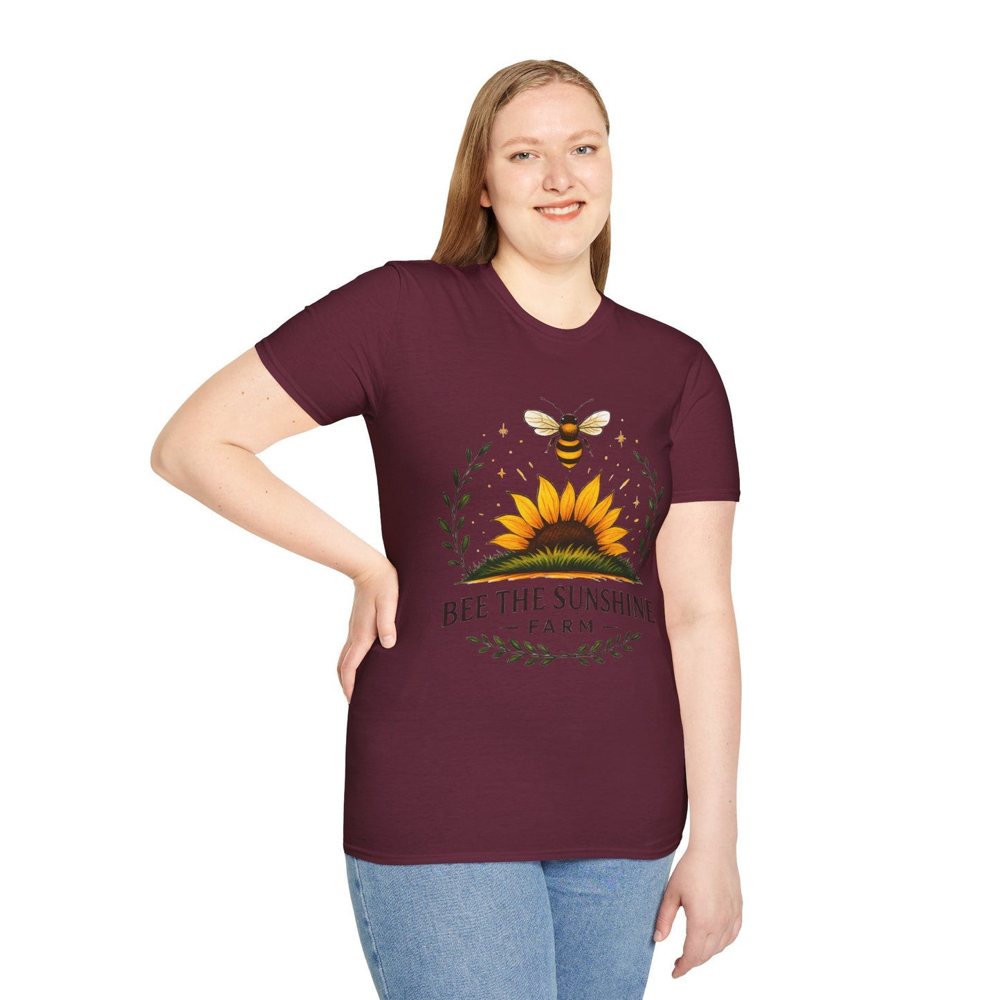 Sunshine Bee Graphic T-Shirt, Farm Life Shirt, Nature Lover Tee, Summer Outfit, Gift for Bee Lovers, Eco-Friendly Apparel