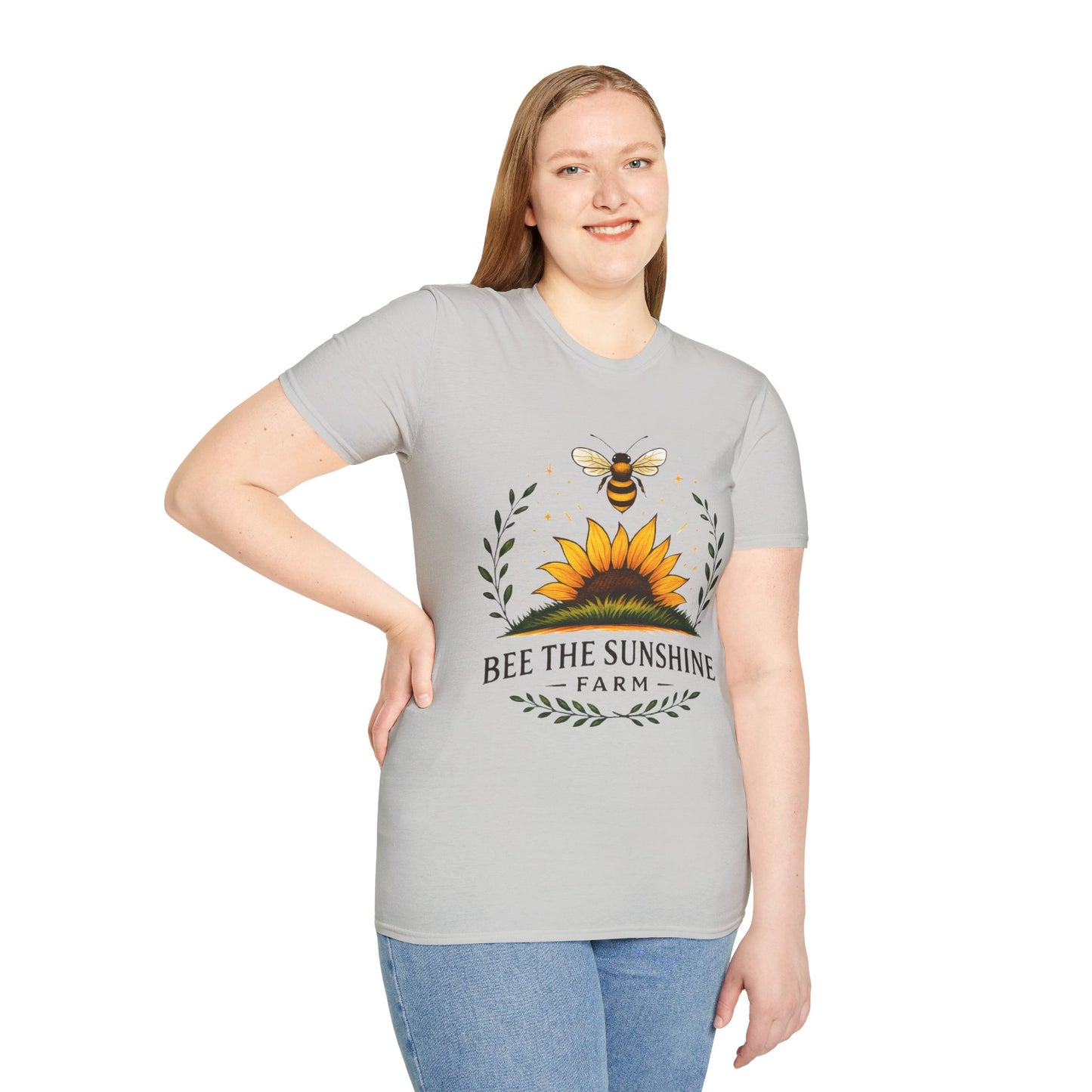 Sunshine Bee Graphic T-Shirt, Farm Life Shirt, Nature Lover Tee, Summer Outfit, Gift for Bee Lovers, Eco-Friendly Apparel