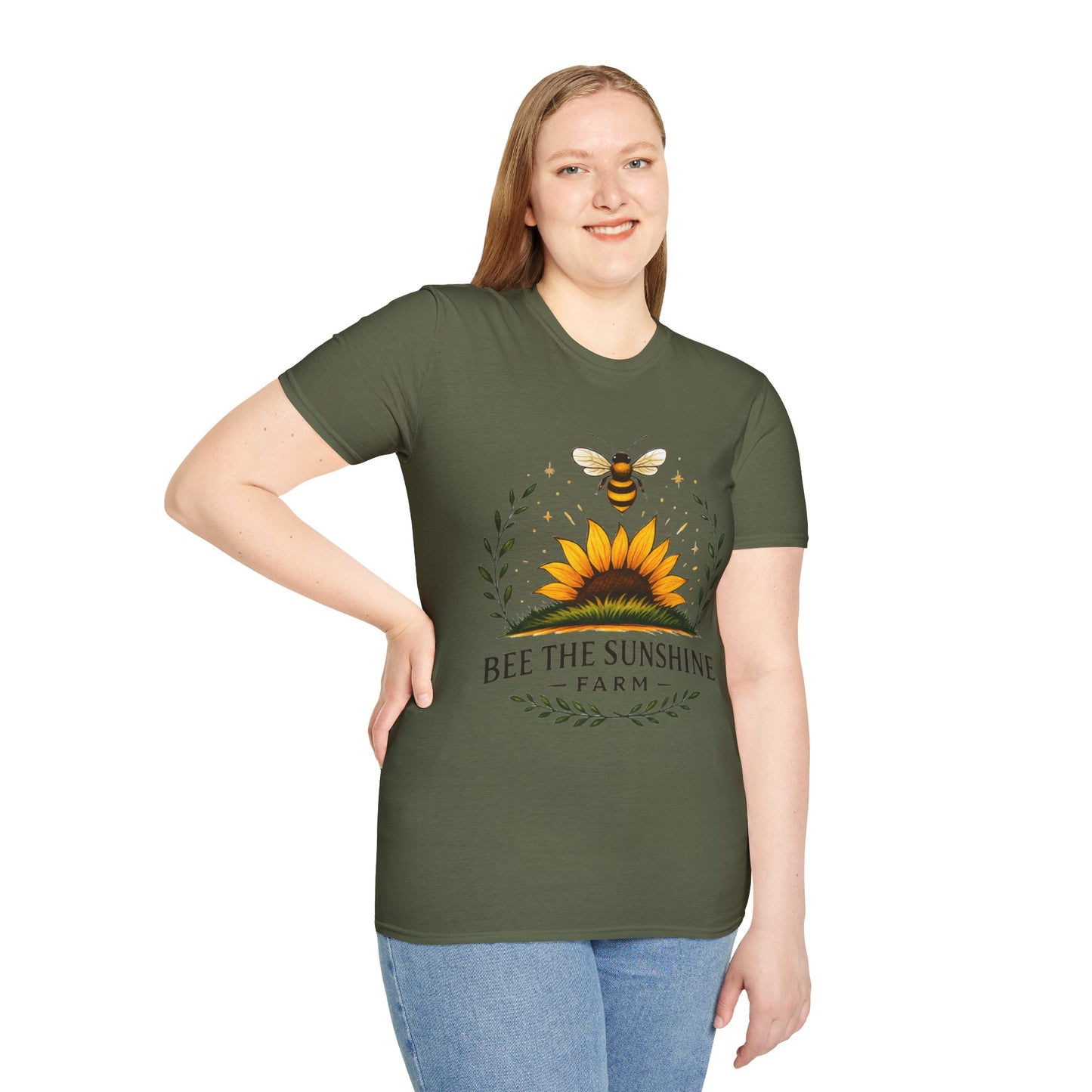 Sunshine Bee Graphic T-Shirt, Farm Life Shirt, Nature Lover Tee, Summer Outfit, Gift for Bee Lovers, Eco-Friendly Apparel