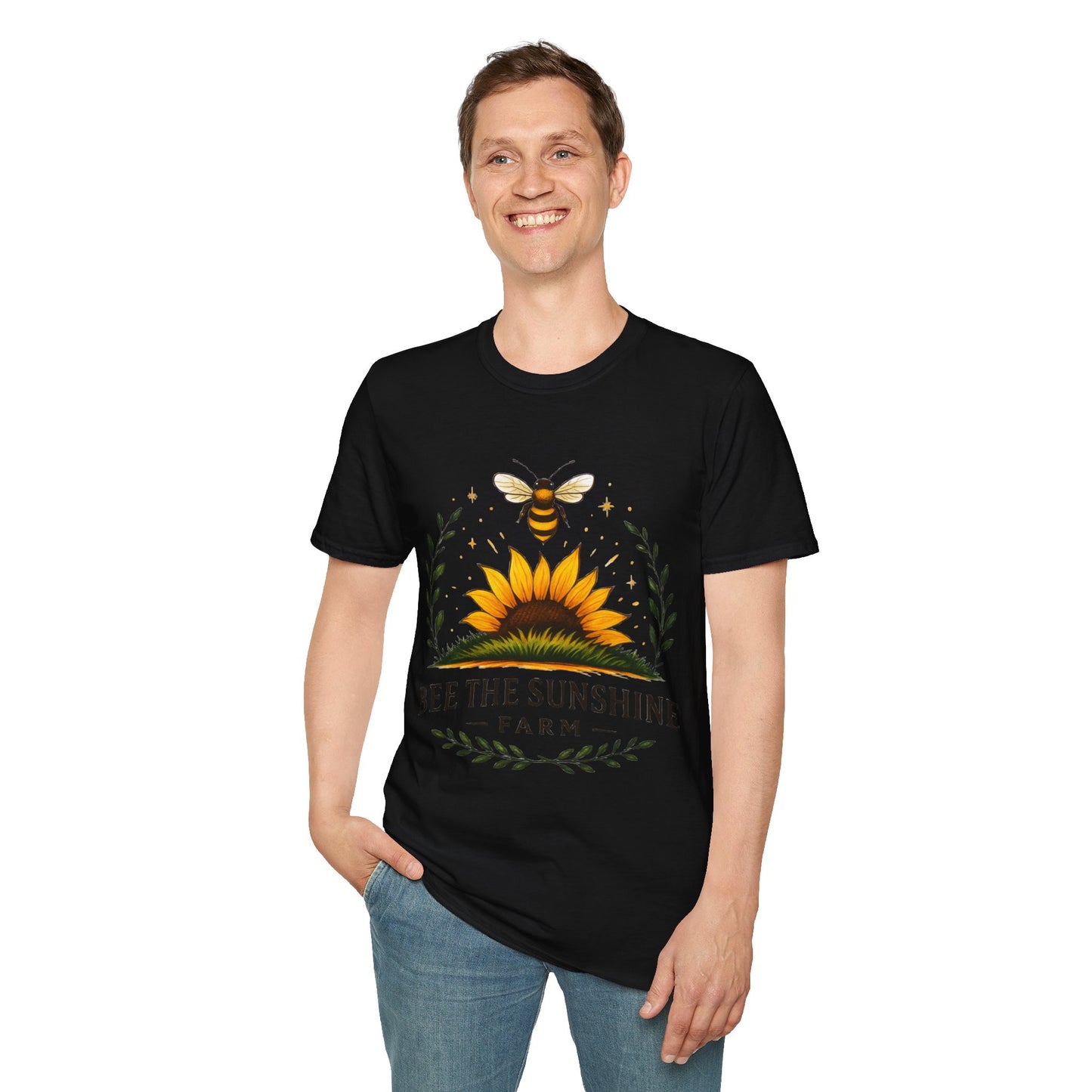 Sunshine Bee Graphic T-Shirt, Farm Life Shirt, Nature Lover Tee, Summer Outfit, Gift for Bee Lovers, Eco-Friendly Apparel