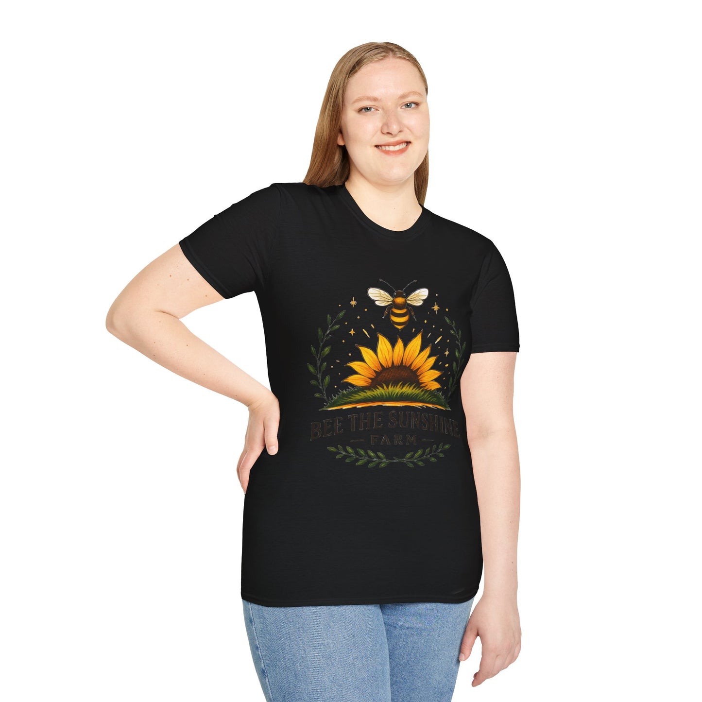 Sunshine Bee Graphic T-Shirt, Farm Life Shirt, Nature Lover Tee, Summer Outfit, Gift for Bee Lovers, Eco-Friendly Apparel