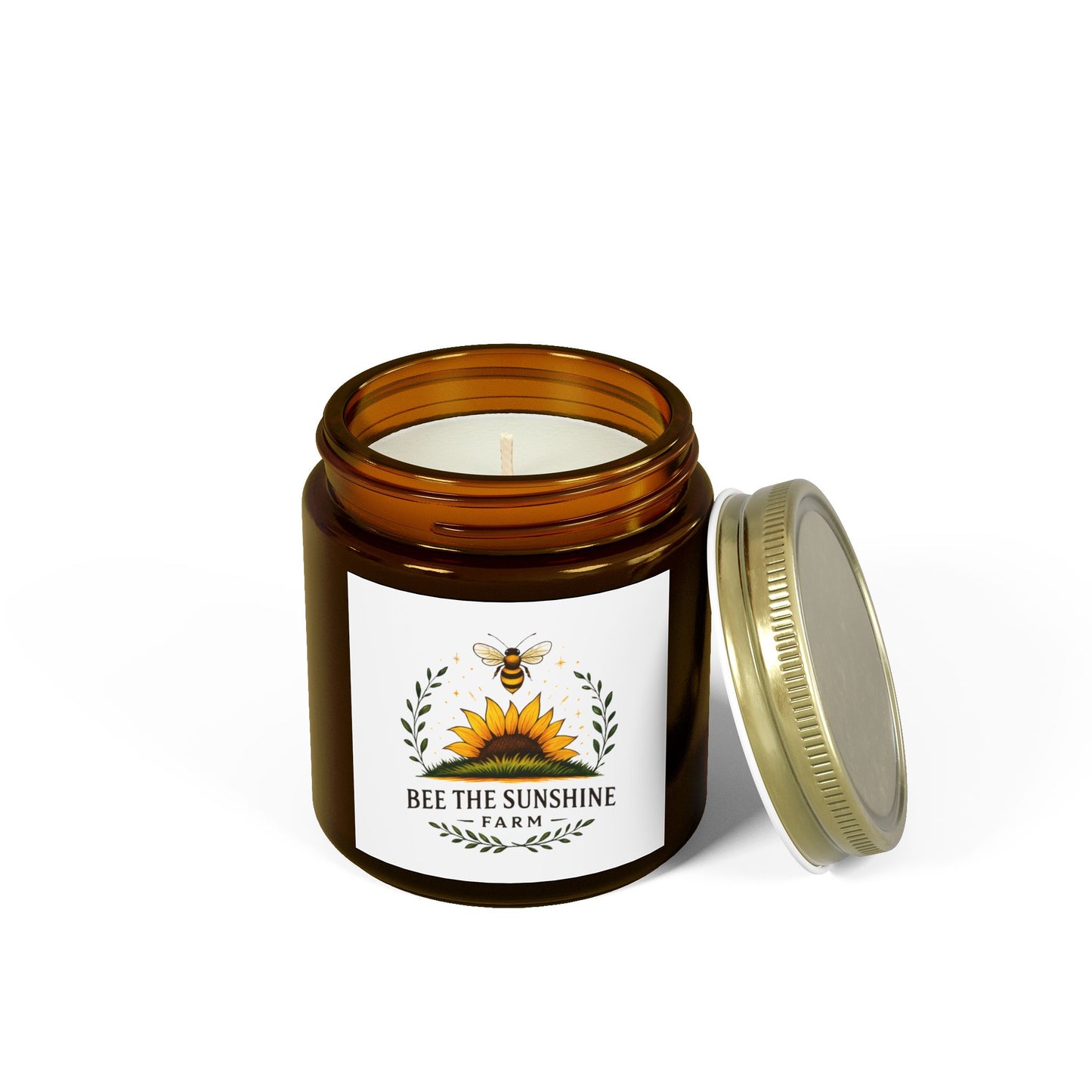 Scented Candle - Coconut Apricot Wax, Natural Aromatherapy, Eco-friendly Home Decor, Perfect Gift for All Occasions, Bee the Sunshine Farm