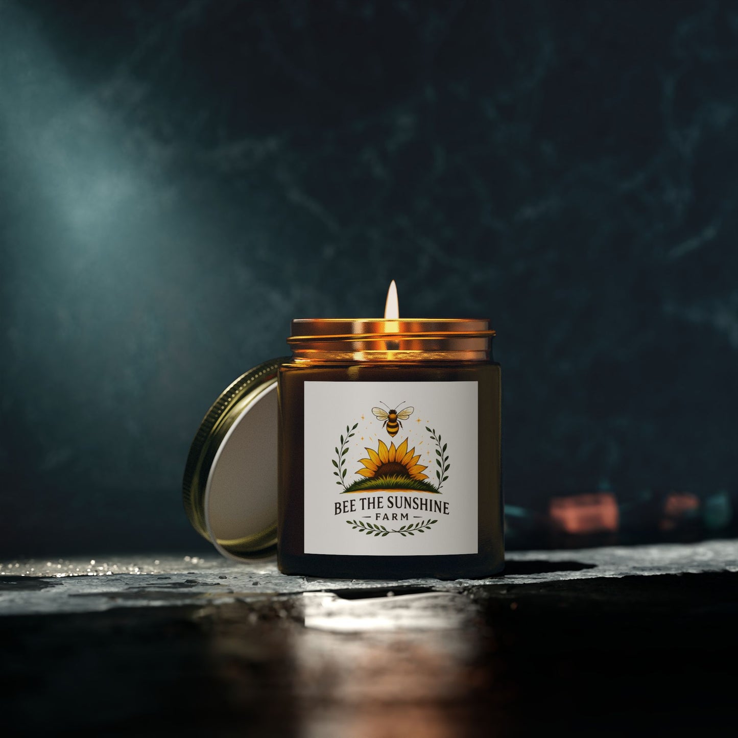 Scented Candle - Coconut Apricot Wax, Natural Aromatherapy, Eco-friendly Home Decor, Perfect Gift for All Occasions, Bee the Sunshine Farm