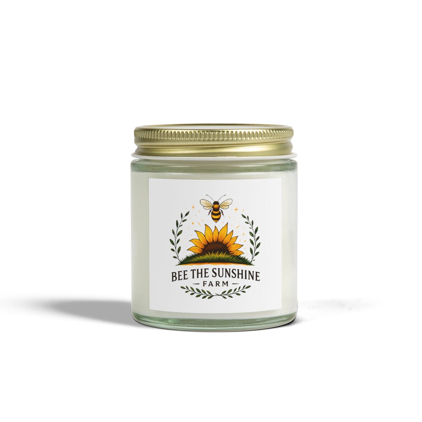 Scented Candle - Coconut Apricot Wax, Natural Aromatherapy, Eco-friendly Home Decor, Perfect Gift for All Occasions, Bee the Sunshine Farm
