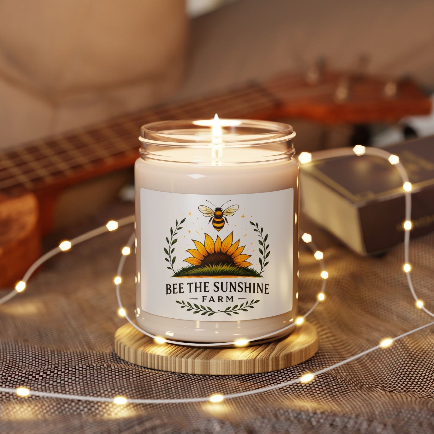Bee The Sunshine Farm Scented Soy Candle | Natural Aromatherapy, Eco-friendly Gift, Home Decor, Relaxation, Aromatic