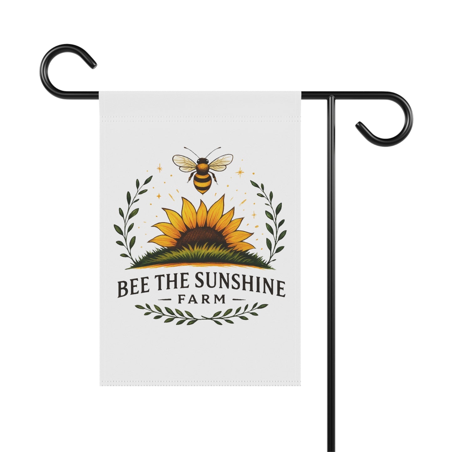 Bee the Sunshine Farm Garden Banner, Sunflower Outdoor Decor, Spring Home Accents, Farmhouse Garden Sign, Unique Gift for Garden Lovers