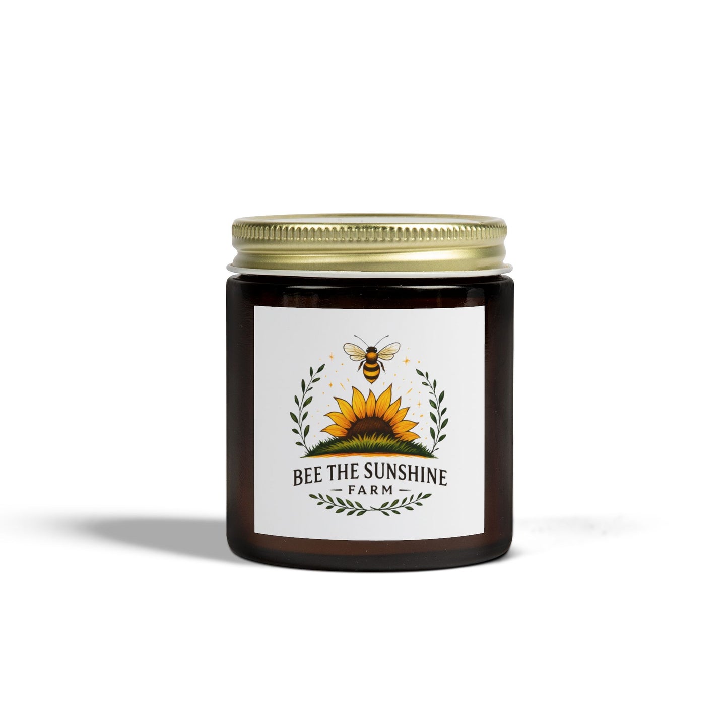 Scented Candle - Coconut Apricot Wax, Natural Aromatherapy, Eco-friendly Home Decor, Perfect Gift for All Occasions, Bee the Sunshine Farm