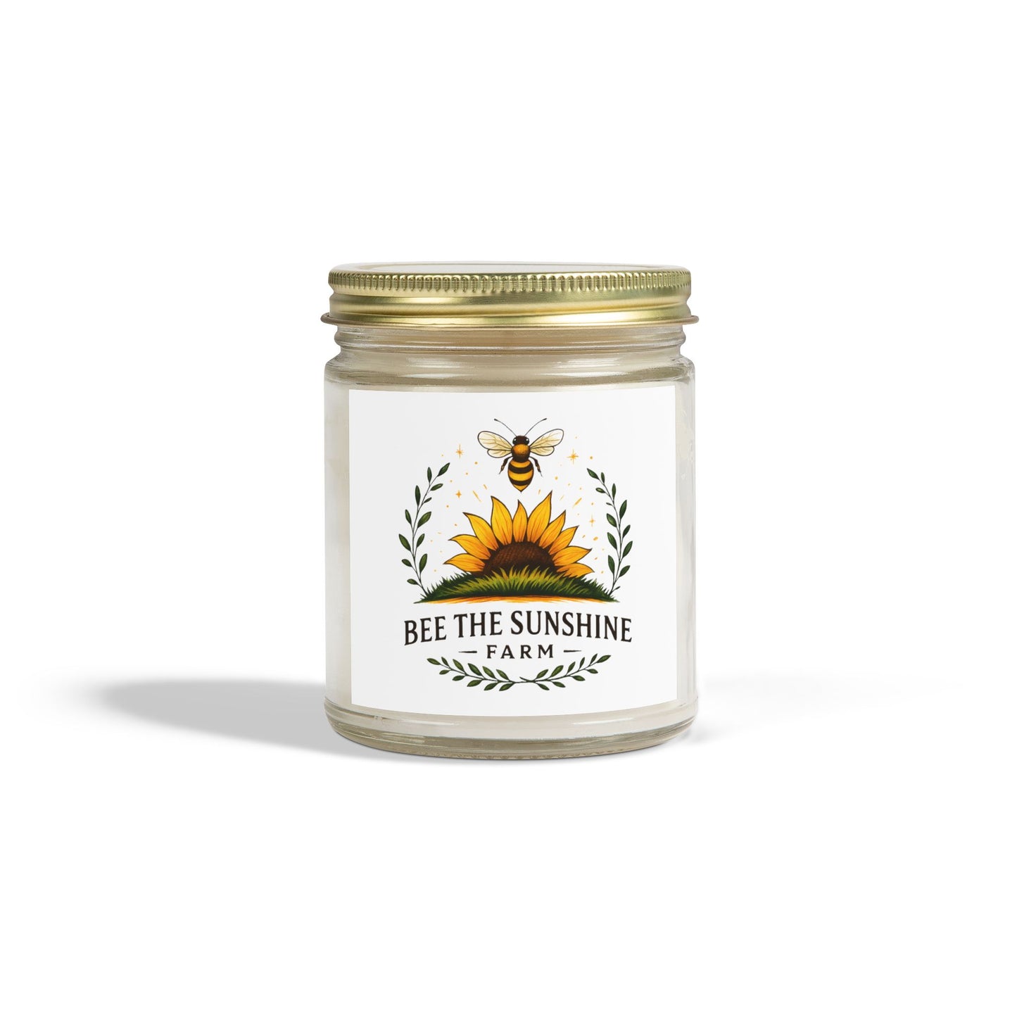 Scented Candle - Coconut Apricot Wax, Natural Aromatherapy, Eco-friendly Home Decor, Perfect Gift for All Occasions, Bee the Sunshine Farm