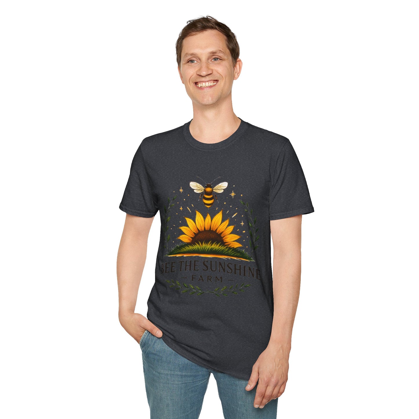 Sunshine Bee Graphic T-Shirt, Farm Life Shirt, Nature Lover Tee, Summer Outfit, Gift for Bee Lovers, Eco-Friendly Apparel