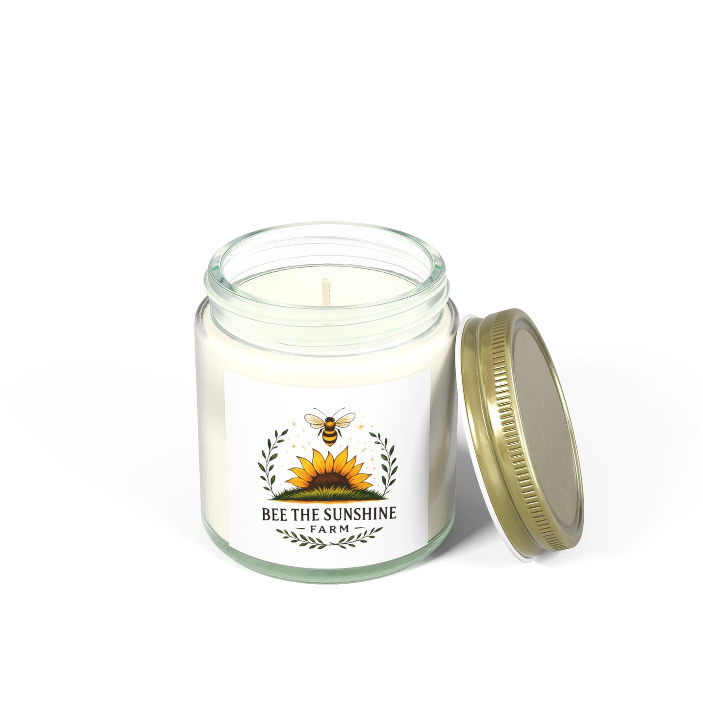 Scented Candle - Coconut Apricot Wax, Natural Aromatherapy, Eco-friendly Home Decor, Perfect Gift for All Occasions, Bee the Sunshine Farm