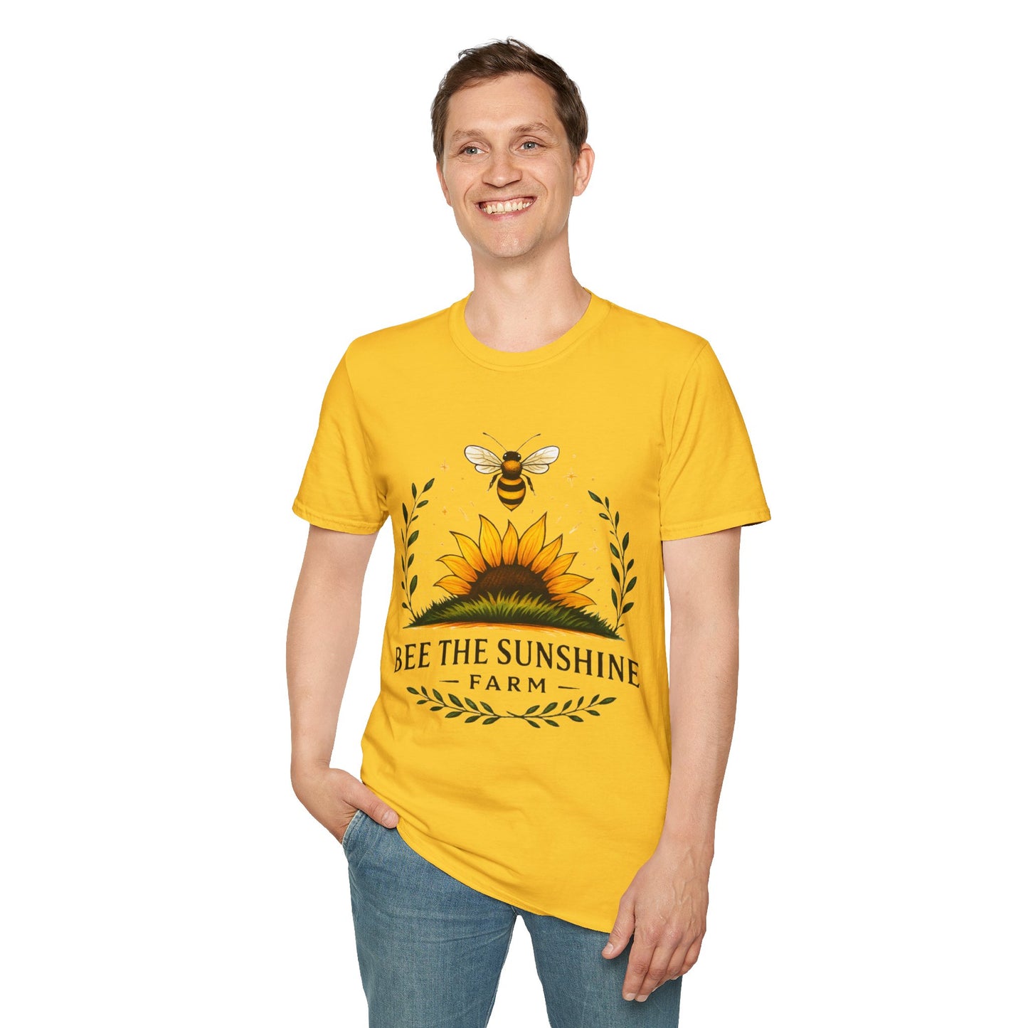 Sunshine Bee Graphic T-Shirt, Farm Life Shirt, Nature Lover Tee, Summer Outfit, Gift for Bee Lovers, Eco-Friendly Apparel