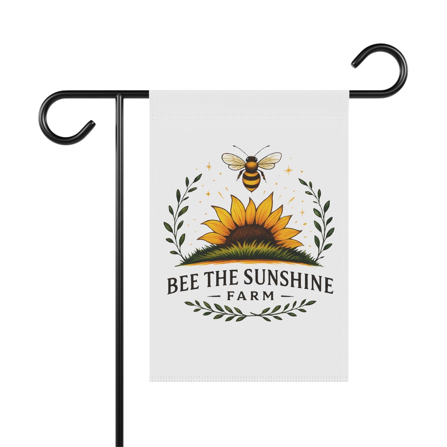 Bee the Sunshine Farm Garden Banner, Sunflower Outdoor Decor, Spring Home Accents, Farmhouse Garden Sign, Unique Gift for Garden Lovers