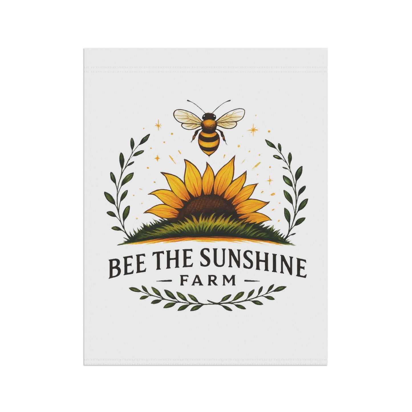 Bee the Sunshine Farm Garden Banner, Sunflower Outdoor Decor, Spring Home Accents, Farmhouse Garden Sign, Unique Gift for Garden Lovers