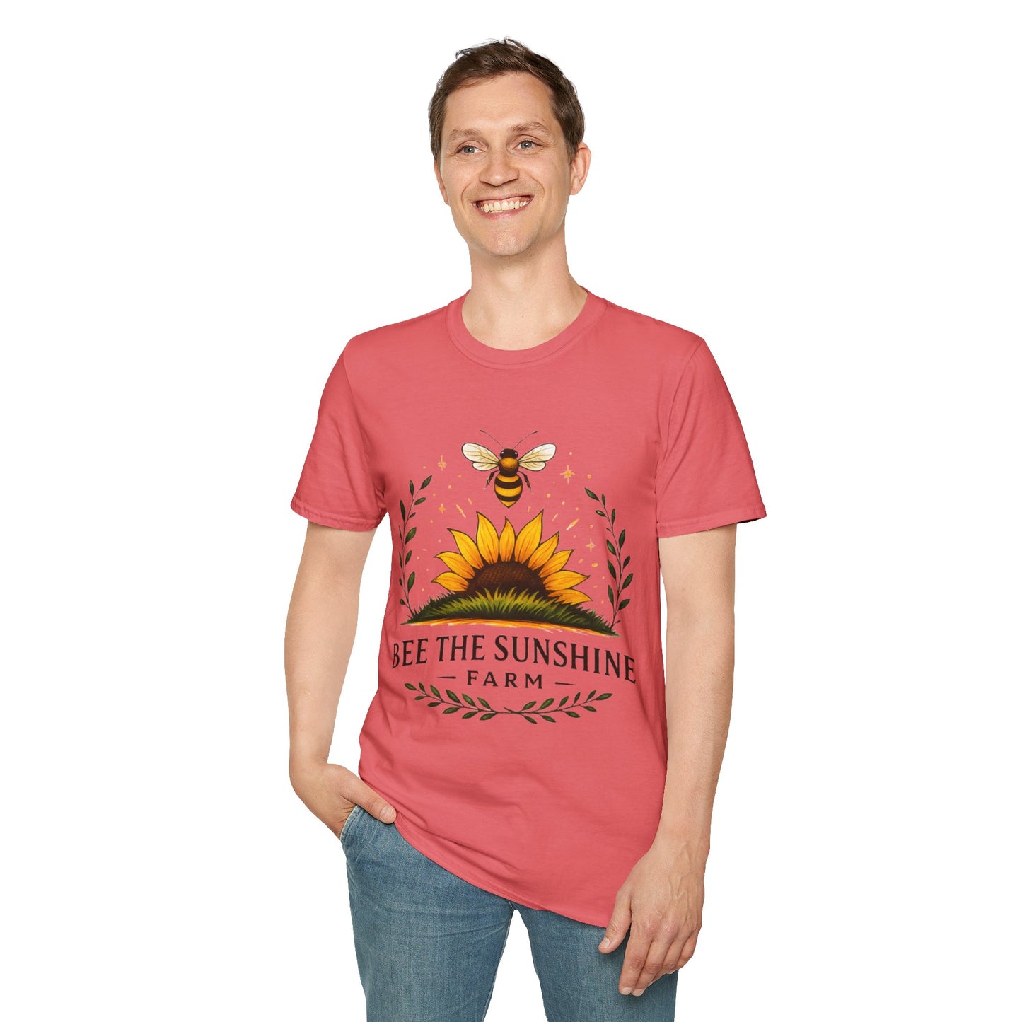 Sunshine Bee Graphic T-Shirt, Farm Life Shirt, Nature Lover Tee, Summer Outfit, Gift for Bee Lovers, Eco-Friendly Apparel