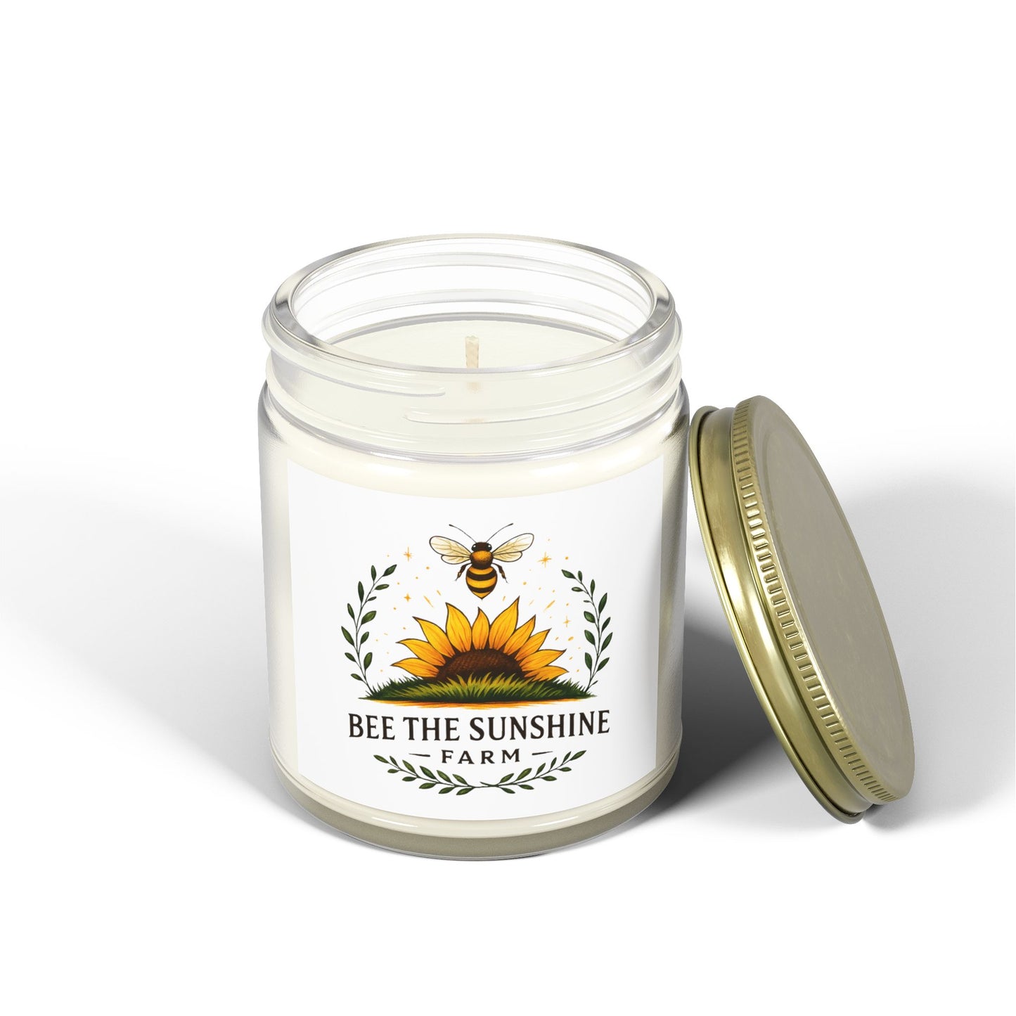 Scented Candle - Coconut Apricot Wax, Natural Aromatherapy, Eco-friendly Home Decor, Perfect Gift for All Occasions, Bee the Sunshine Farm