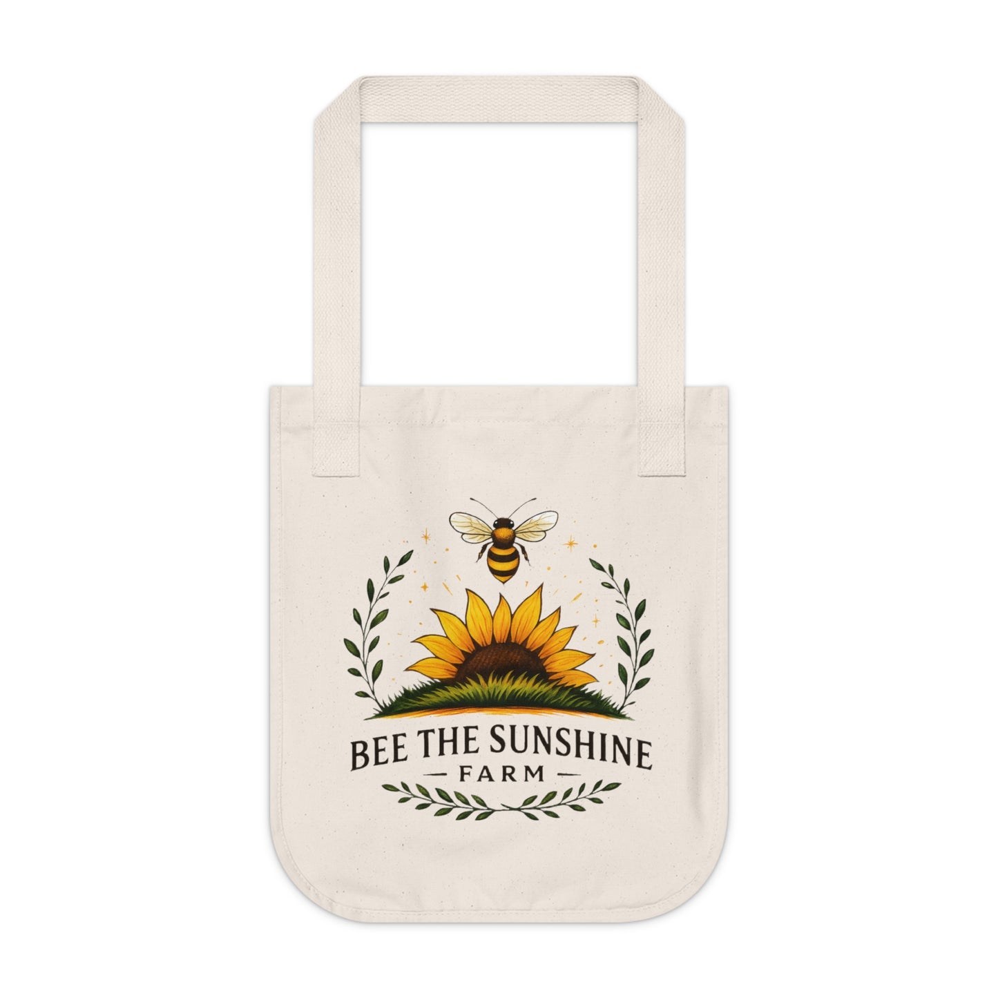 Eco-Friendly Sunflower Tote Bag, Boho Shopping Bag, Gift for Gardeners, Reusable Grocery Pouch, Farmhouse Decor, Bee The Sunshine Farm