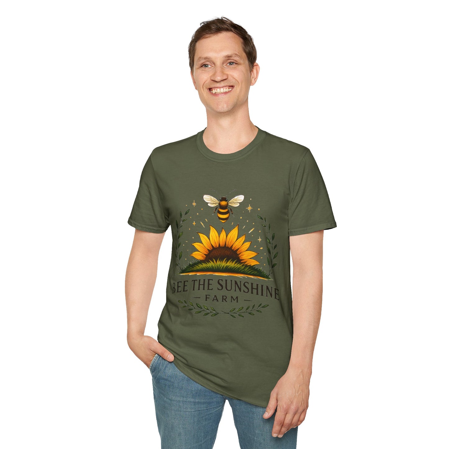 Sunshine Bee Graphic T-Shirt, Farm Life Shirt, Nature Lover Tee, Summer Outfit, Gift for Bee Lovers, Eco-Friendly Apparel