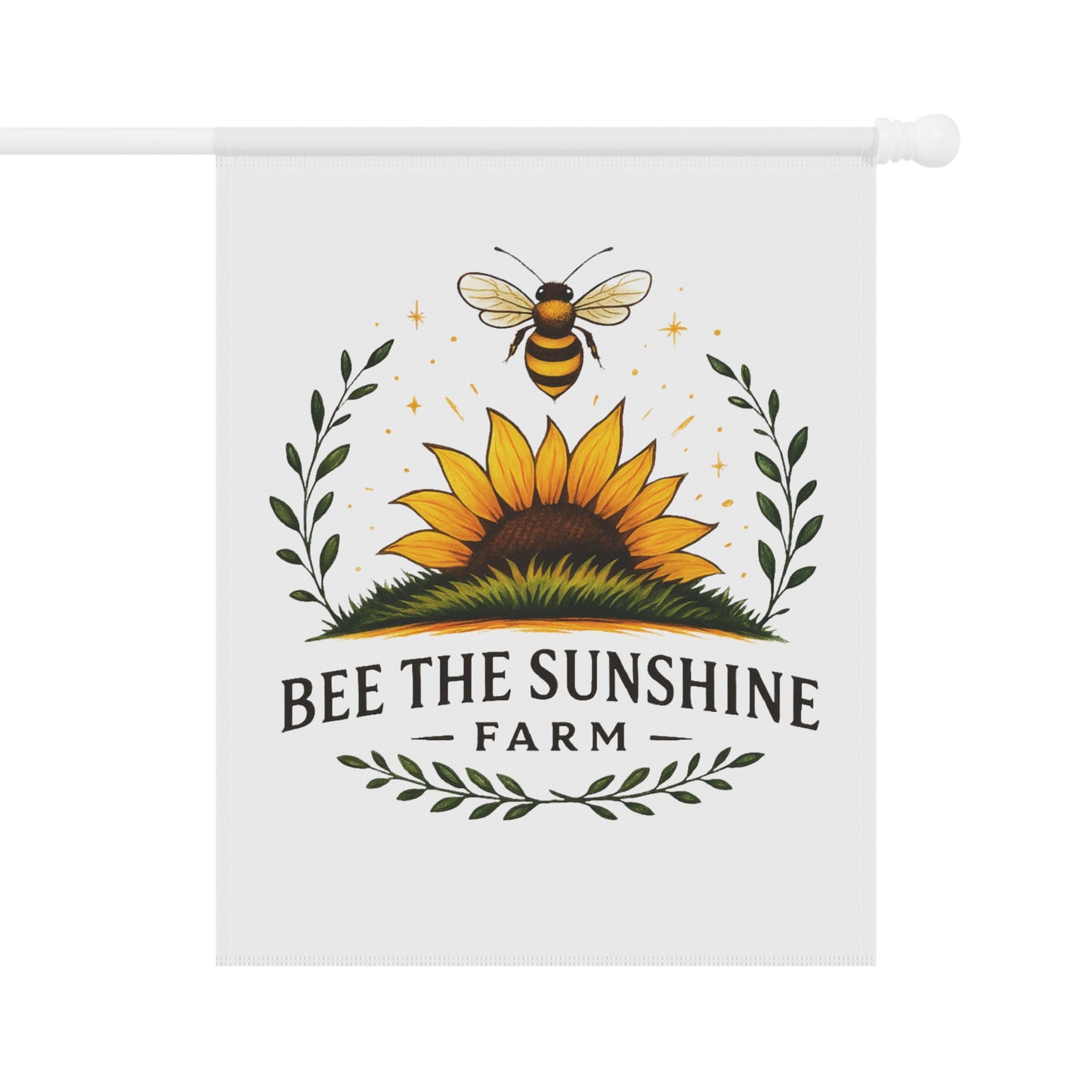 Bee the Sunshine Farm Garden Banner, Sunflower Outdoor Decor, Spring Home Accents, Farmhouse Garden Sign, Unique Gift for Garden Lovers