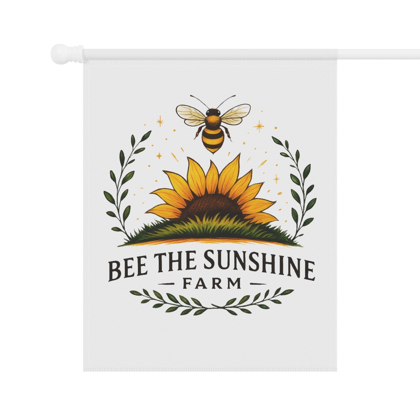 Bee the Sunshine Farm Garden Banner, Sunflower Outdoor Decor, Spring Home Accents, Farmhouse Garden Sign, Unique Gift for Garden Lovers