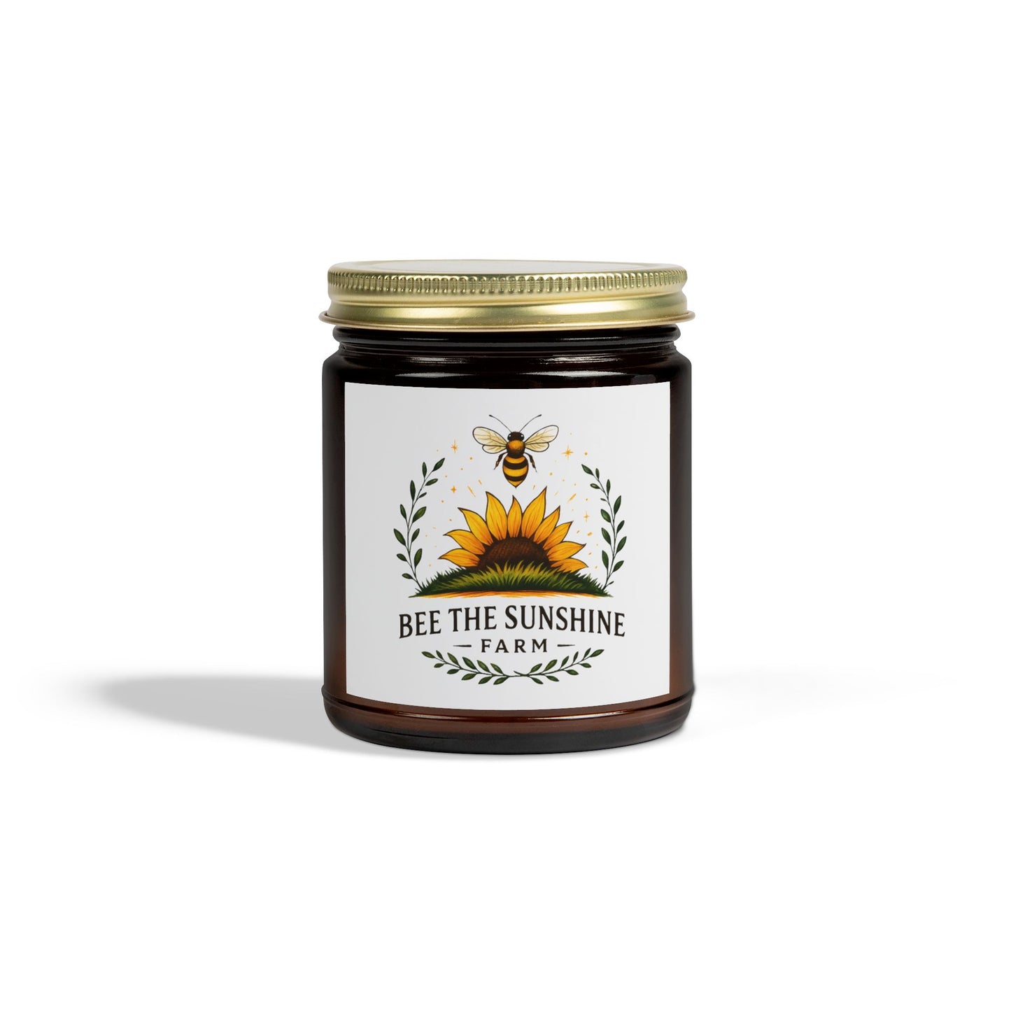 Scented Candle - Coconut Apricot Wax, Natural Aromatherapy, Eco-friendly Home Decor, Perfect Gift for All Occasions, Bee the Sunshine Farm