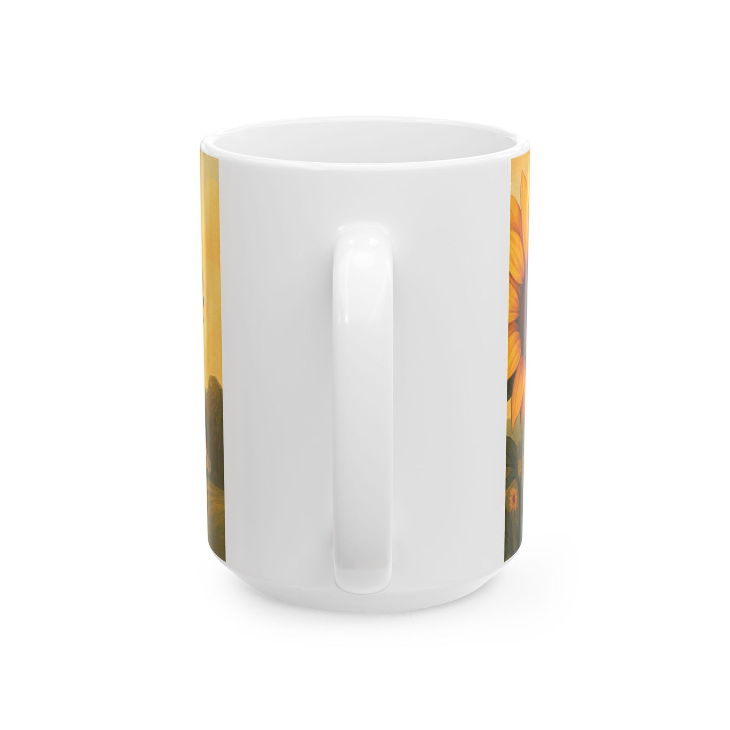 Bee The Sunshine Ceramic Mug | Floral Coffee Cup | Gift for Nature Lovers, Gardening, Home Decor, Bee Lover, Sunflower
