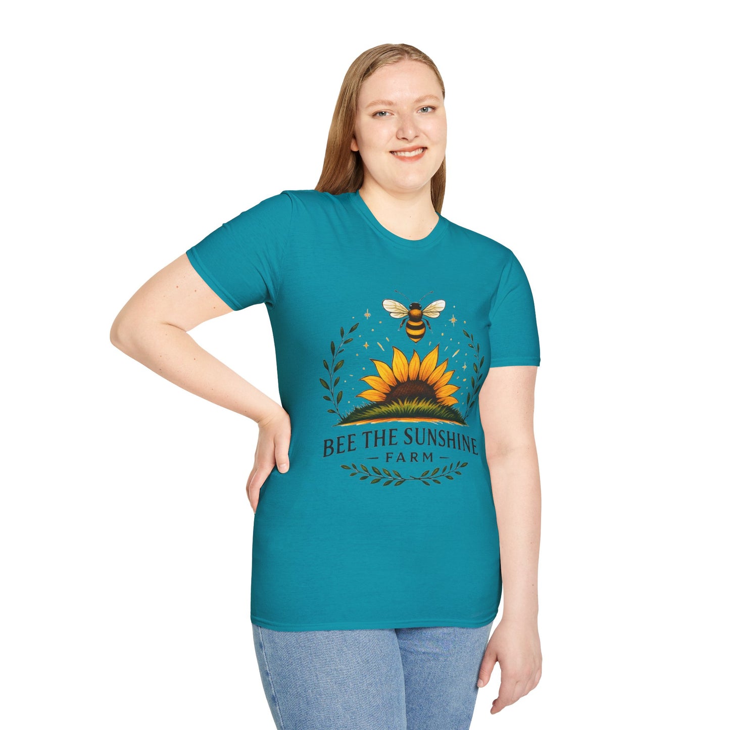 Sunshine Bee Graphic T-Shirt, Farm Life Shirt, Nature Lover Tee, Summer Outfit, Gift for Bee Lovers, Eco-Friendly Apparel